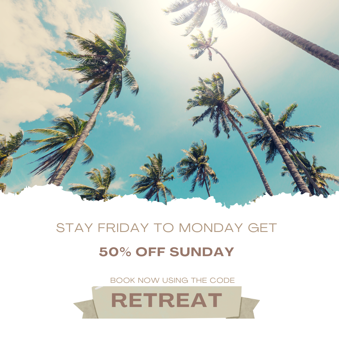 Stay Mon to Sun get 50% off Sunday